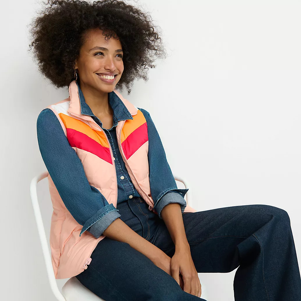 Women's Wanderweight Reversible Packable Down Vest | Lands' End (US)