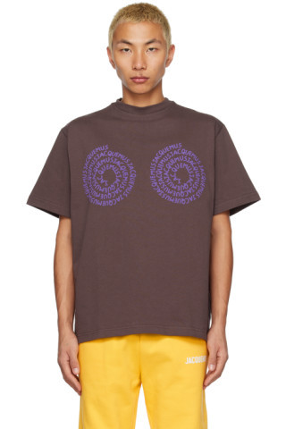 Brown 'Le Bordado' T-Shirt | SSENSE