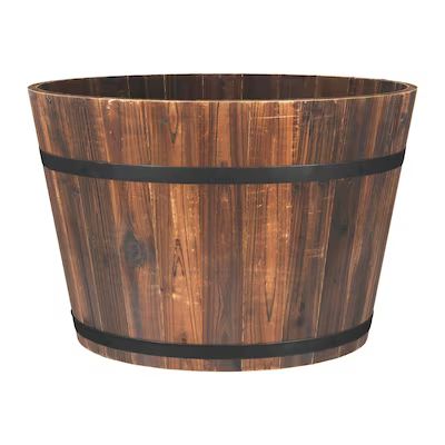 Style Selections  Large (25-65-Quart) 19.69-in W x 12.99-in H Carbonize Wood Barrel | Lowe's