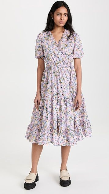 Floral Fields Midi Wrap Dress | Shopbop