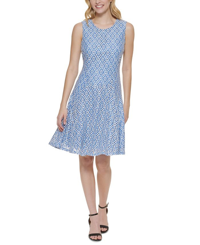 Tommy Hilfiger Petite Knit Fit & Flare Dress & Reviews - Dresses - Petites - Macy's | Macys (US)