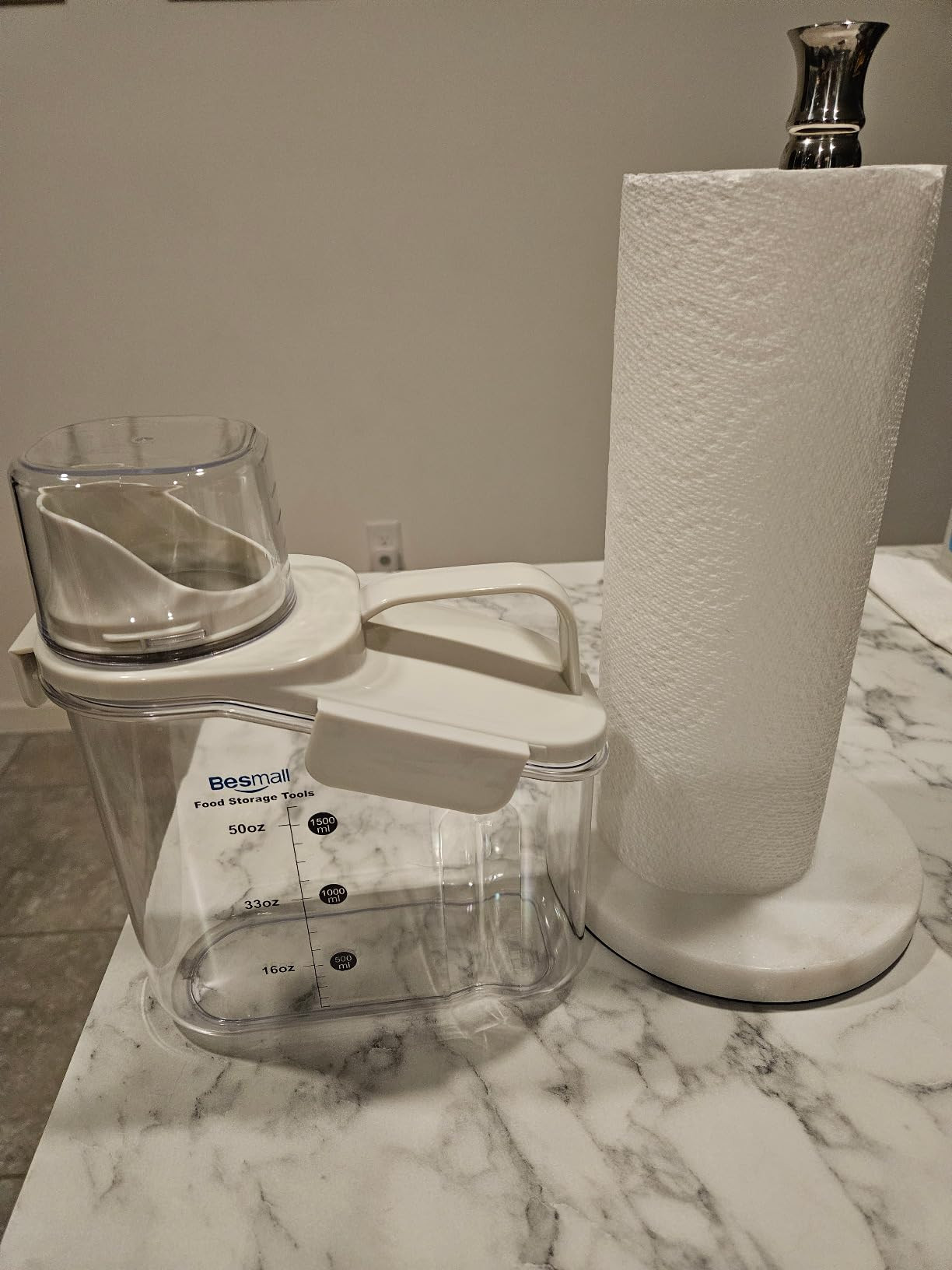 Cereal Containers Storage,2L Airtight Large Dry Food Storage Containers with Pouring Spout, Measu... | Amazon (US)