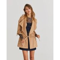 Kurzer fließender Trenchcoat Beige | Stradivarius DE