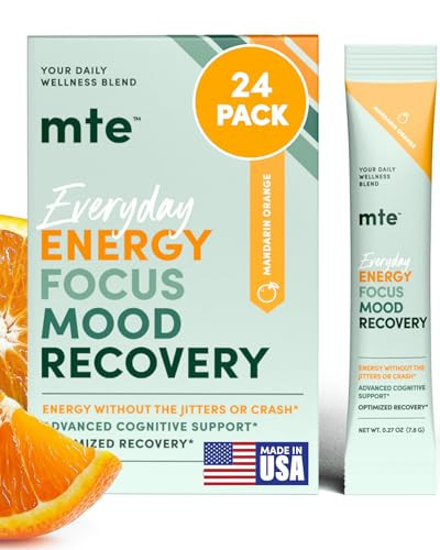 MTE Healthy Energy Drink Powder for Focus & Productivity | No Sucralose | No Caffeine | Nootropic Energy | Adaptogenic | Amazon (US)
