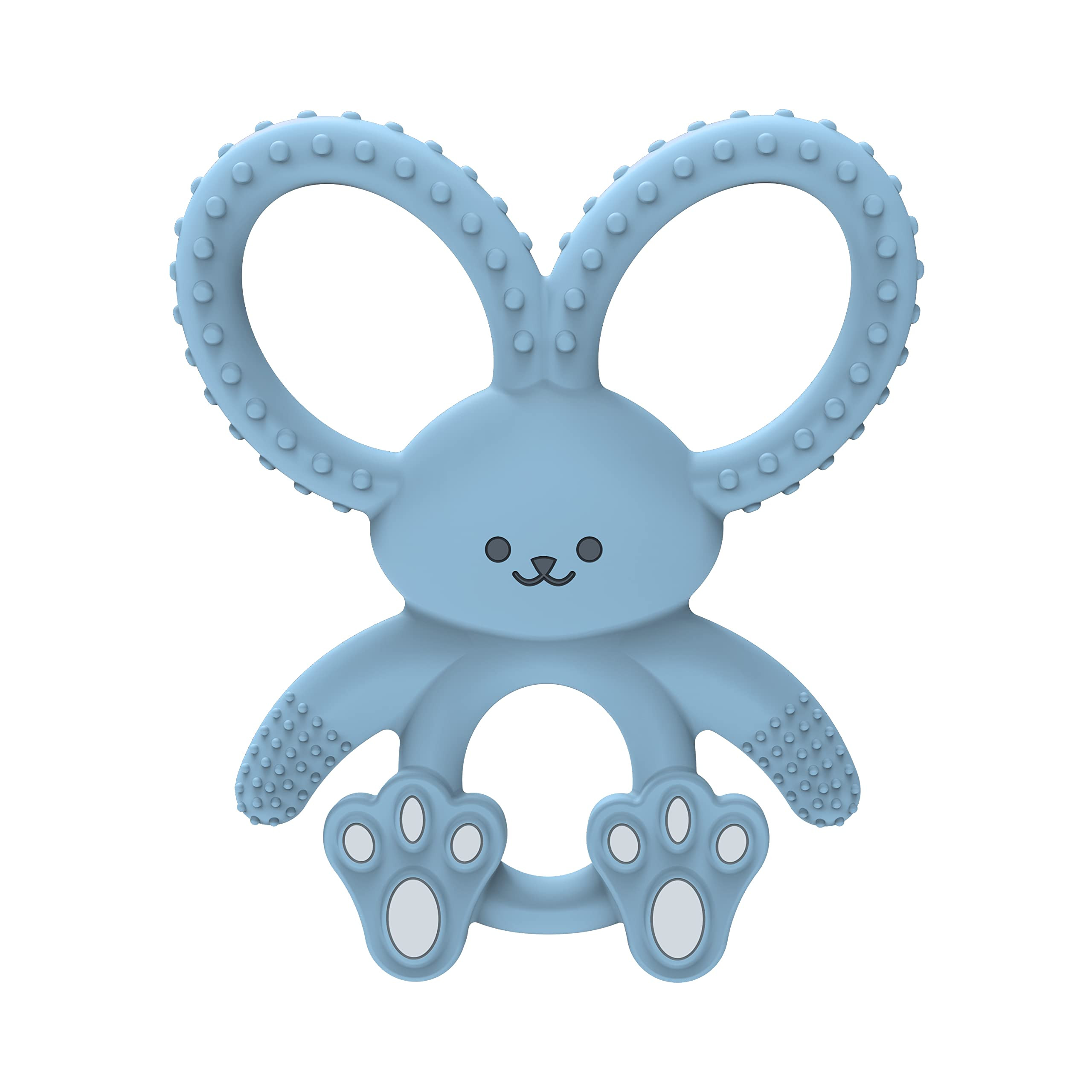 Dr. Brown's Flexees Blue Bunny, Soft 100% Silicone Baby Teether, BPA Free, 3m+ | Amazon (US)