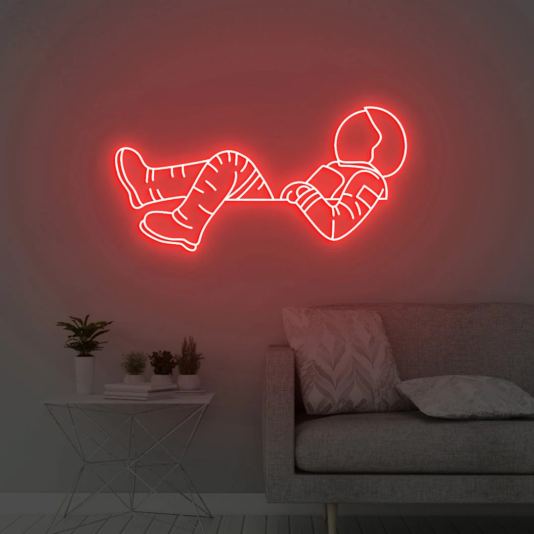 Astronaut Neon Sign, Lost in Space, Astronaut Room Decor, Personalized Astronaut Boys Room Decor,... | Etsy (US)