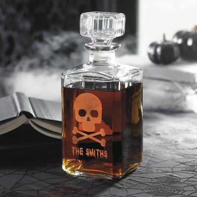 Personalized Skull and Crossbones Decanter | Grandin Road | Grandin Road