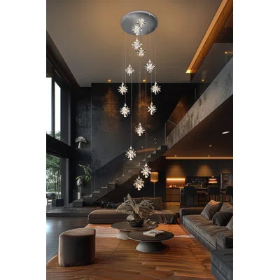 Luxury Led Crystal Chandelier 12 Lights Modern Dimmable Adjustable | Wayfair North America
