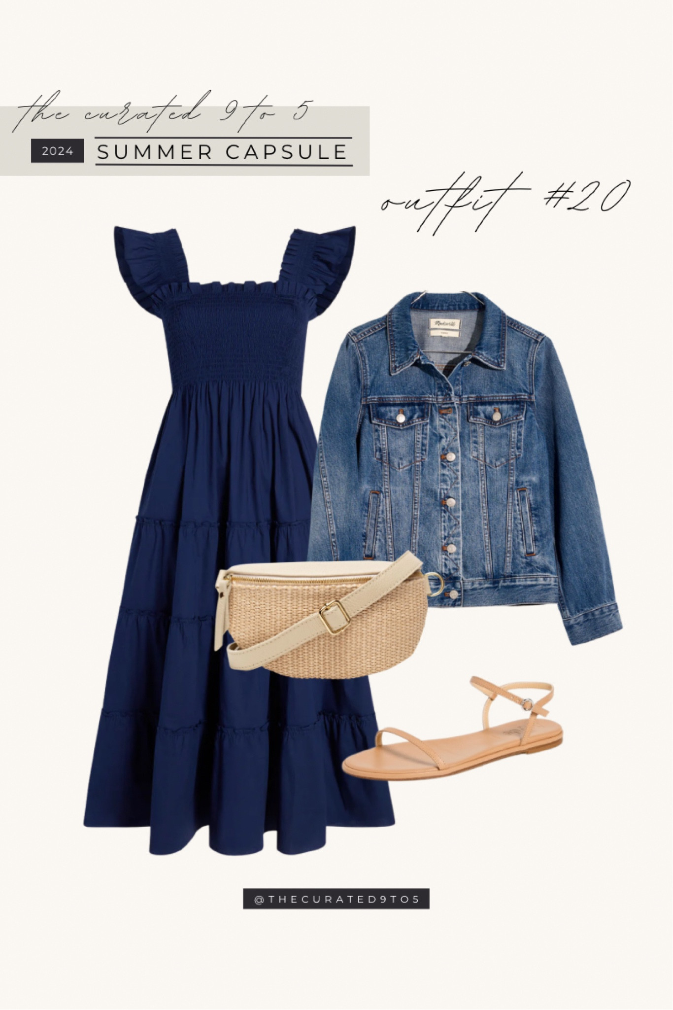 TC9T5 Summer Capsule | Outfit #20

Sleeveless dress, casual summer dress, postpartum friendly, Hill House, nap dress, fisherman jean jacket, Madewell, denim jacket classic style, styled summer outfit, Parisian style, capsule wardrobe, styled outfit, gold earrings, leather sandals, belt bag

#LTKFindsUnder100 #LTKStyleTip #LTKItBag