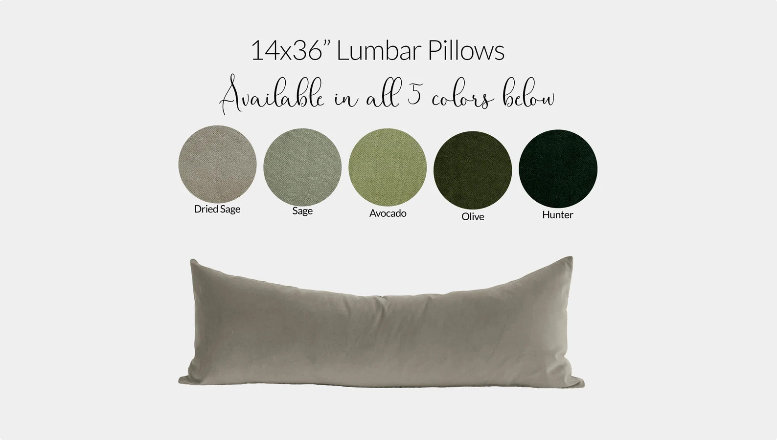 Green Lumbar Pillow Covers 14x36 Combo With Insert - Etsy | Etsy (US)