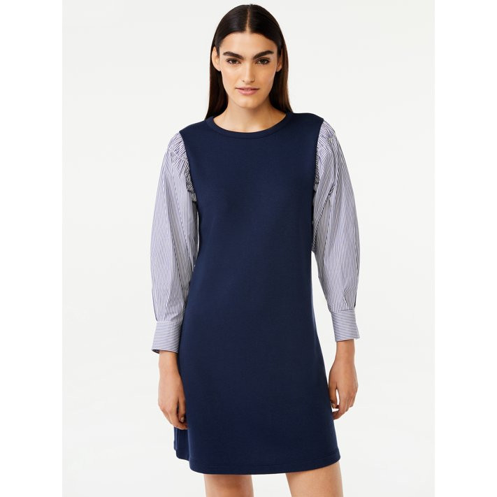 Free Assembly Women's Smocked Mini Dress with Square Shoulders - Walmart.com | Walmart (US)