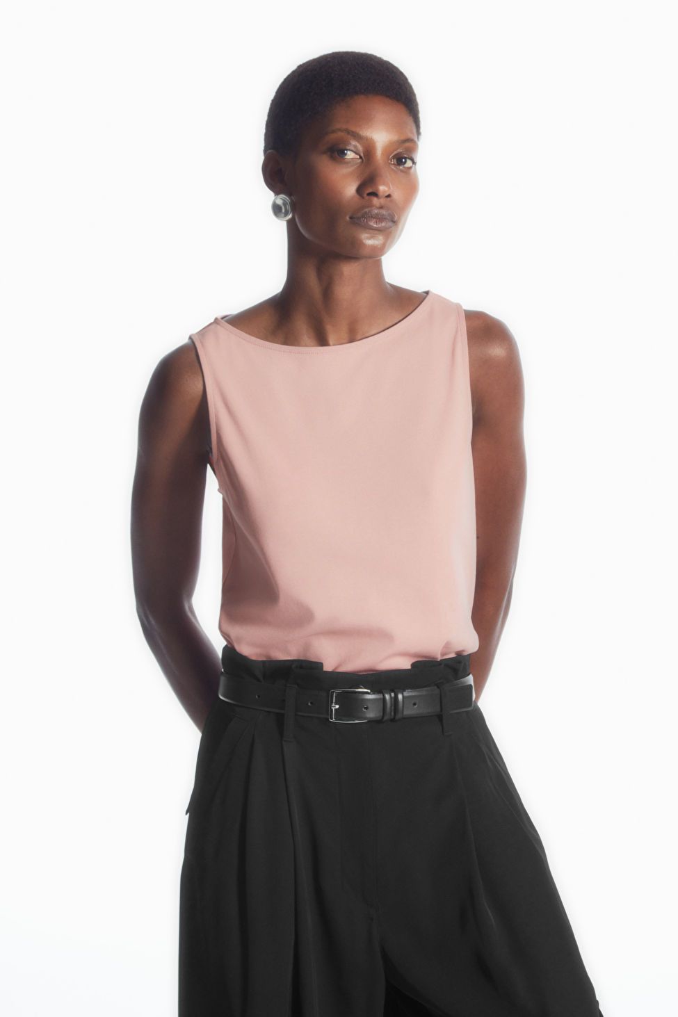 BOAT-NECK TANK TOP - PINK - Tops - COS | COS (US)