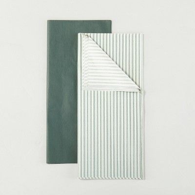 25ct Ticking Stripe & Solid Tissue Paper Set - Hearth & Hand™ with Magnolia | Target