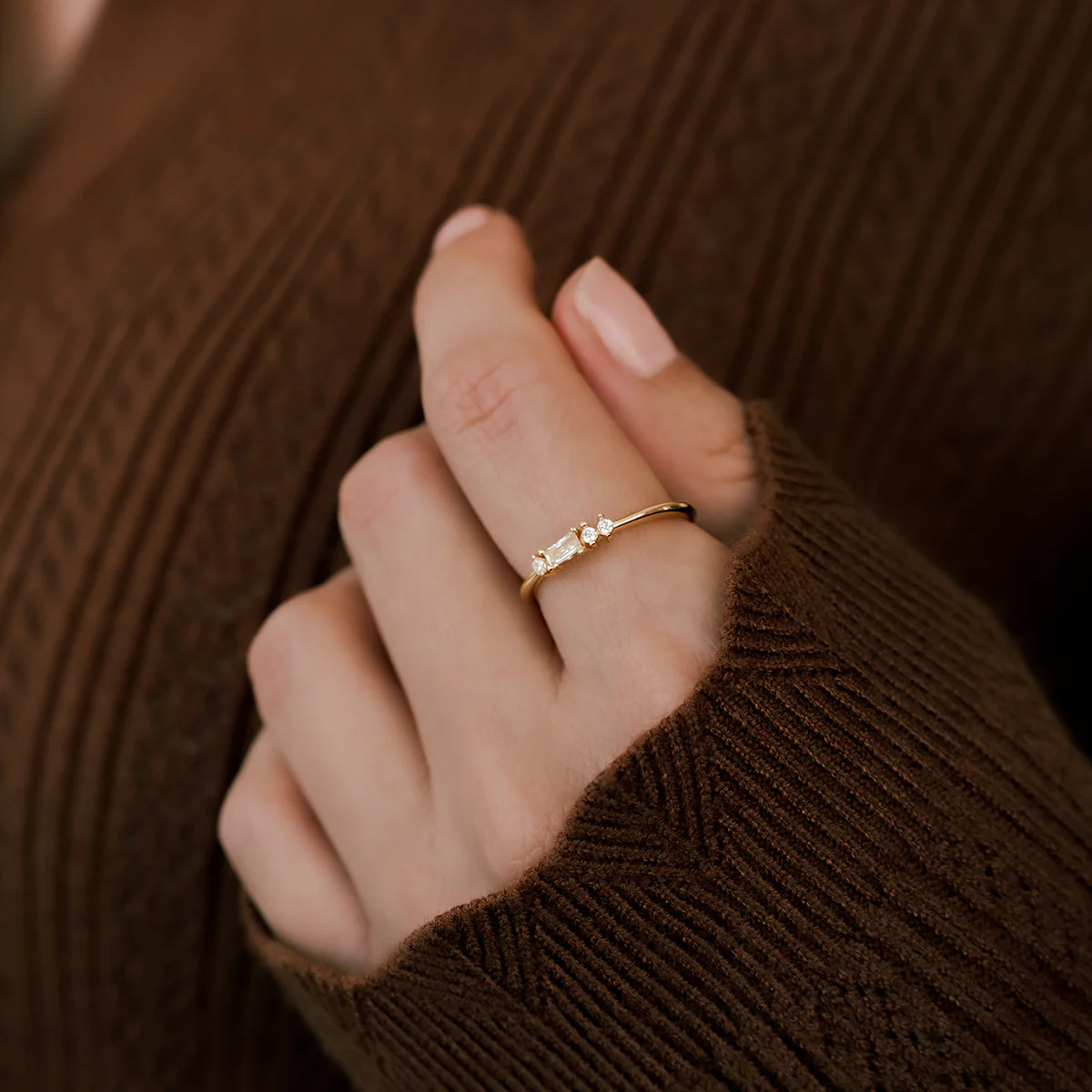 Dainty Personalized Morse Code Ring | Mint & Lily