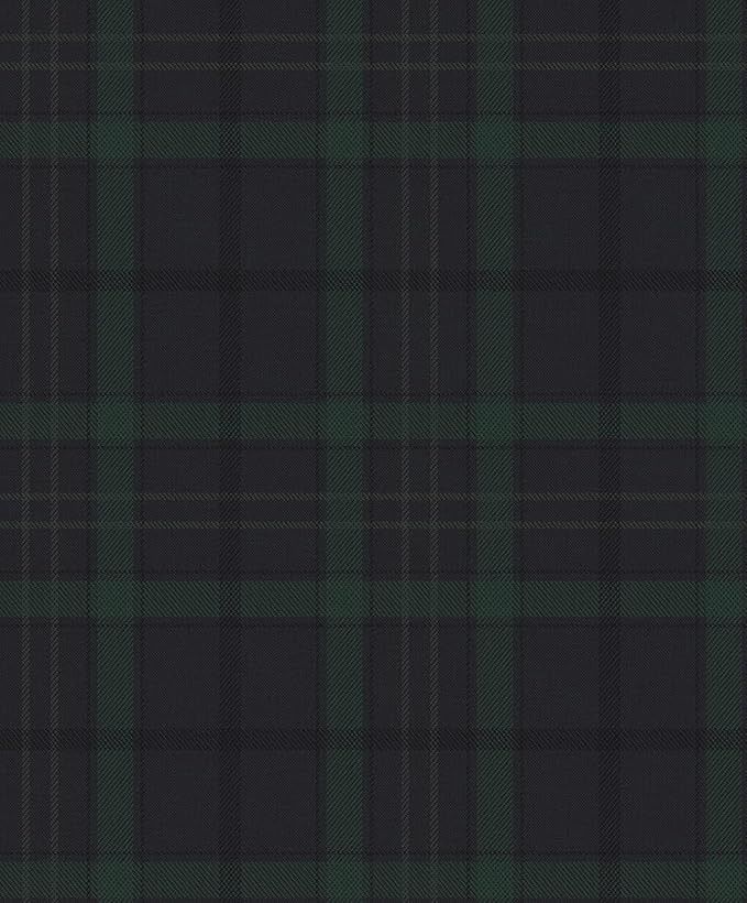 NextWall Tailor Plaid Peel and Stick Wallpaper (Dark Blue & Evergreen) | Amazon (US)