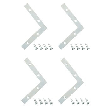 RELIABILT 2-Inches x 0.375-Inches x 2-Inches Zinc-plated Steel Flat brace 4 -Pack | Lowe's