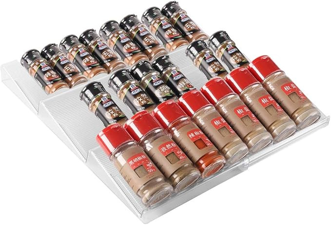 YCOCO 3 Tier Expandable Spice Rack Organizer for Kitchen Countertop,Cabinet Drawer and Pantry,Pla... | Amazon (US)