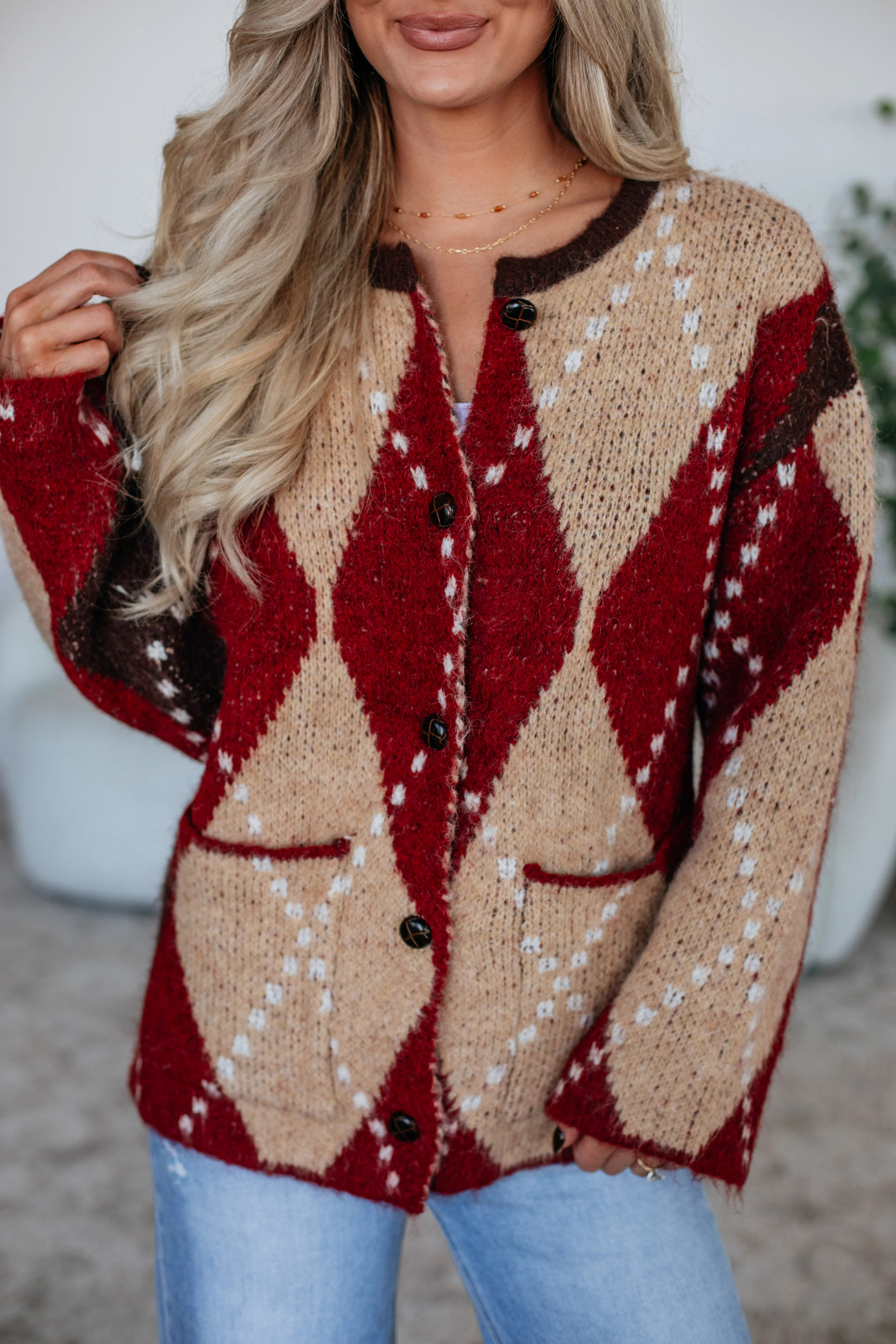 Cornell Argyle Cardigan | Wild Oak Boutique