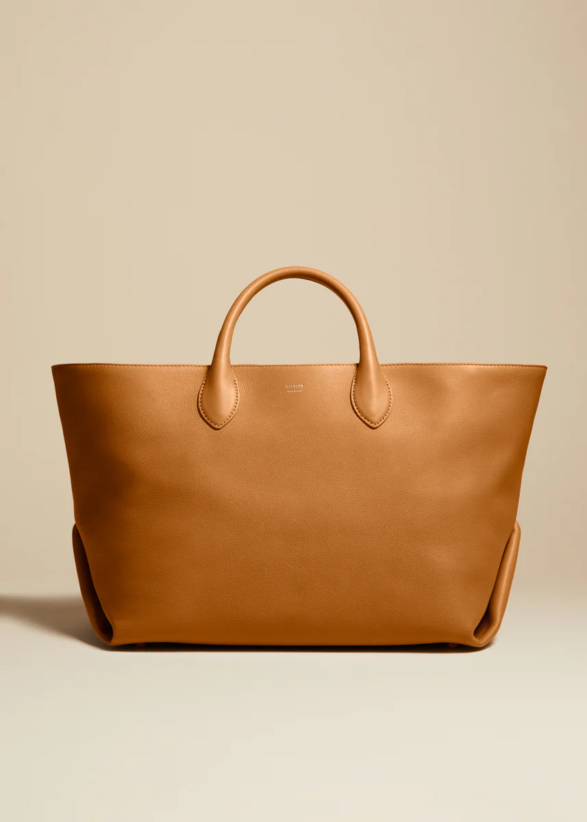 The Medium Amelia Tote in Nougat Leather | Khaite