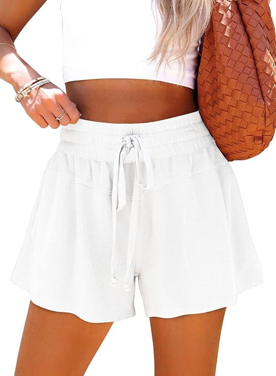 Acelitt Womens Summer Casual Comfy Soft Drawstring Elastic Waist Sweat Shorts,S-XXL | Amazon (US)