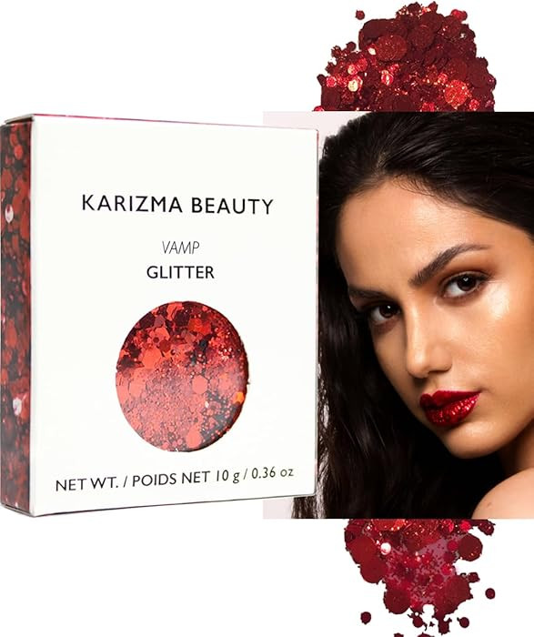 KARIZMA Vamp Glitter. 10g Chunky Face, Hair, Eye and Red Body for Women. Rave, Festival Accessori... | Amazon (US)