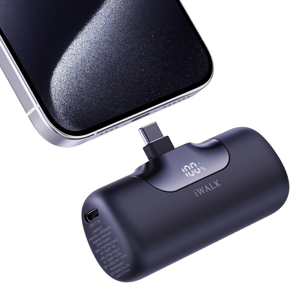 iWALK Portable Charger 5500mAh Next-Gen Small Power Bank 22.5W Fast Charging Battery USB-C Portab... | Amazon (US)