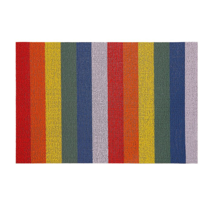 Chilewich x Trevor Project Pride Stripe Shag Welcome Mat | Williams-Sonoma