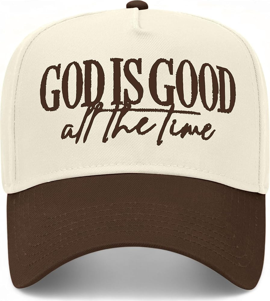 God is Good All The Time Script Vintage Trucker Hat | Premium Snapback Baseball Hat for Men & Wom... | Amazon (US)