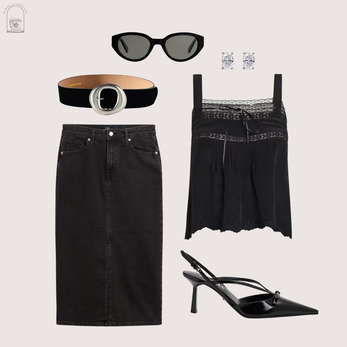 a lil all black number!! black denim skirt 🔥 with the wide belt and slingback heels, yes please.

#LTKgrwm #LTKSeasonal #LTKMidsize