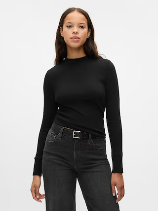 Essential Rib Mockneck T-Shirt | Gap (US)