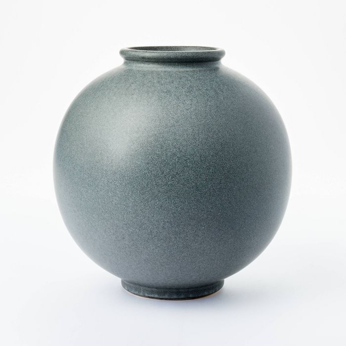 10" x 10" Round Earthenware Vase Gray - Threshold™ designed with Studio McGee | Target