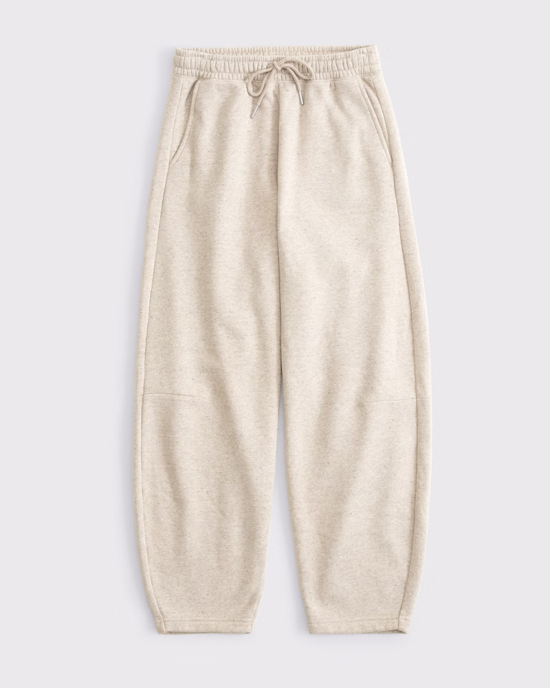Abercrombie & Fitch Women's Essential Barrel Sunday Sweatpant in Oatmeal - Size XXS | Abercrombie & Fitch (US)