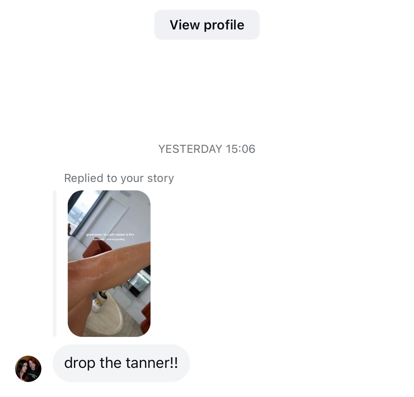 tanner I use even tho I’m peeling LOL (shade ultra dark!!)