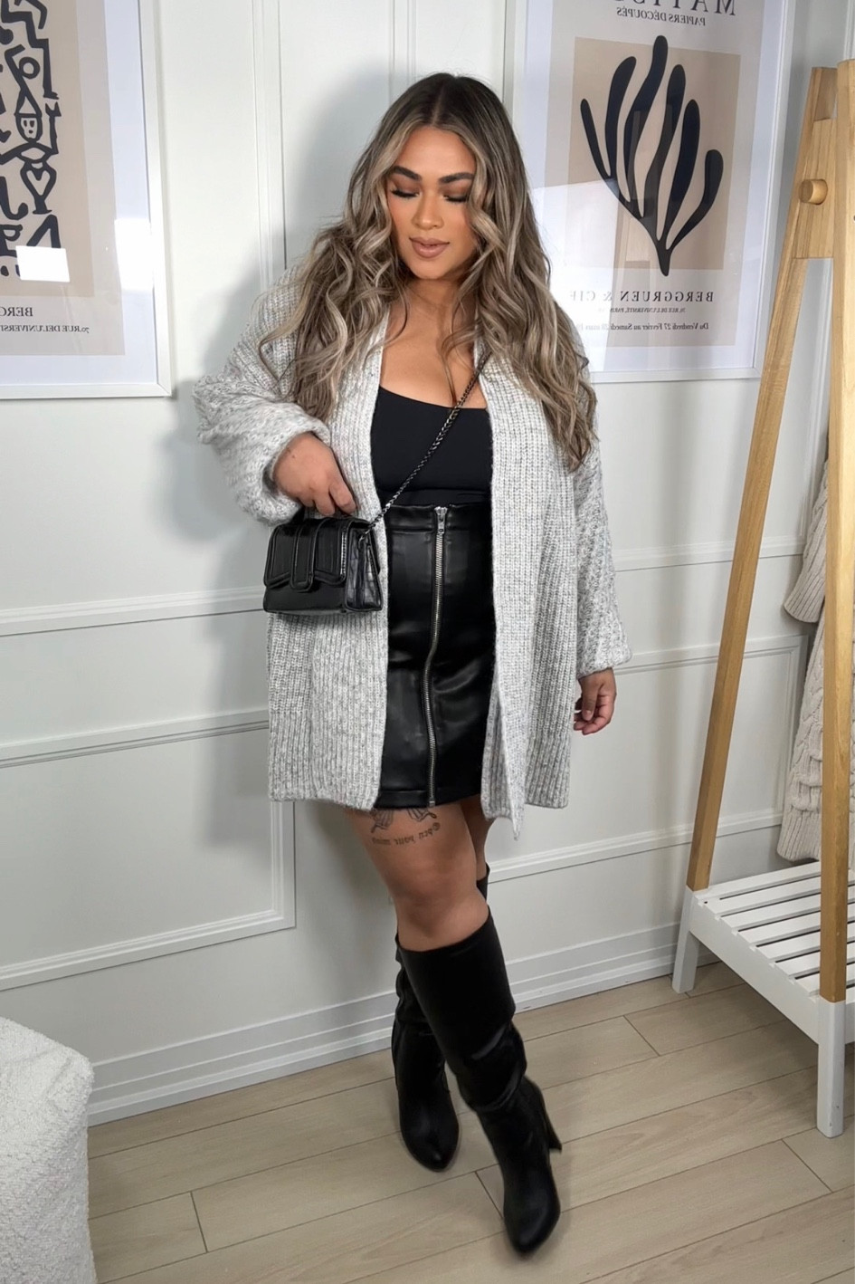 Thanksgiving Holiday Outfit Inspo 🤍 exact boots are Miss Lola, and bag is from Zara! 

#LTKHoliday #LTKstyletip #LTKmidsize