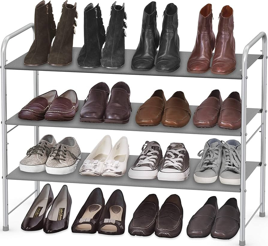 Simple Houseware 3-Tier Shoe Rack Storage Organizer, Grey | Amazon (US)