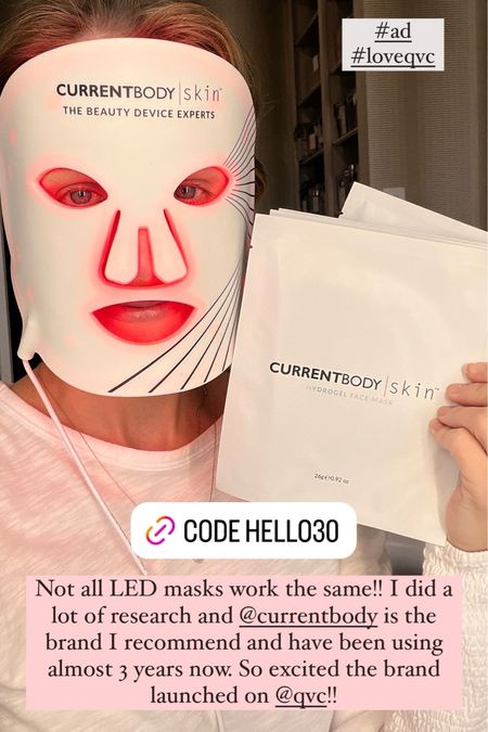 #ad My fave brand of LED mask @currentbody just launched on @qvc!!! New customers get $30 off on 5/25 with code HELLO30 #loveqvc