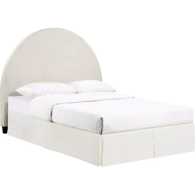 June Upholstered Arched Queen / Full Headboard Ivory - Walmart.com | Walmart (US)