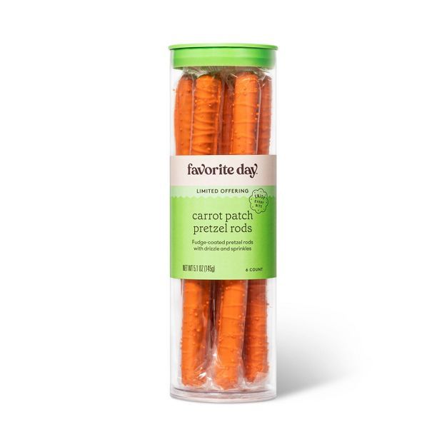 Orange Carrot Patch Fudge Dipped Pretzel Rods - 5.1oz - Favorite Day™ | Target