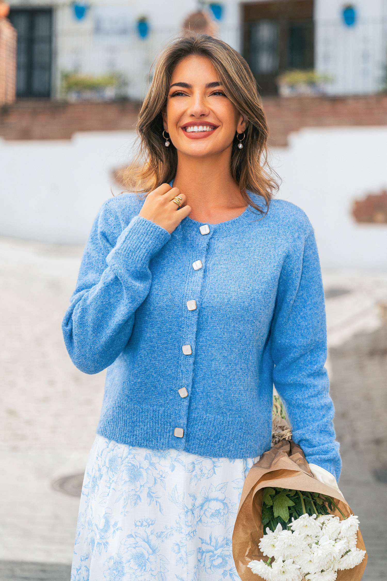 City Rhythm Blue Cardigan | Cupshe US