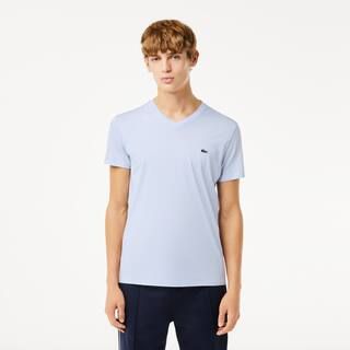 Men's V-Neck Pima Cotton Jersey T-Shirt | Lacoste (US)