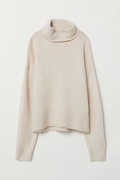 H & M - Knit Turtleneck Sweater - Beige | H&M (US + CA)