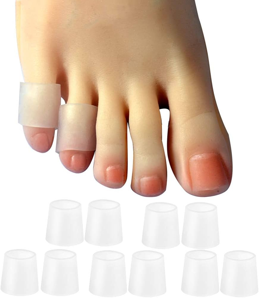 Hoogoo 10 Pack Pinky Toe Sleeves Protectors, Toe Covers, Protect Toe from Rubbing, Ingrown Toenails, | Amazon (US)