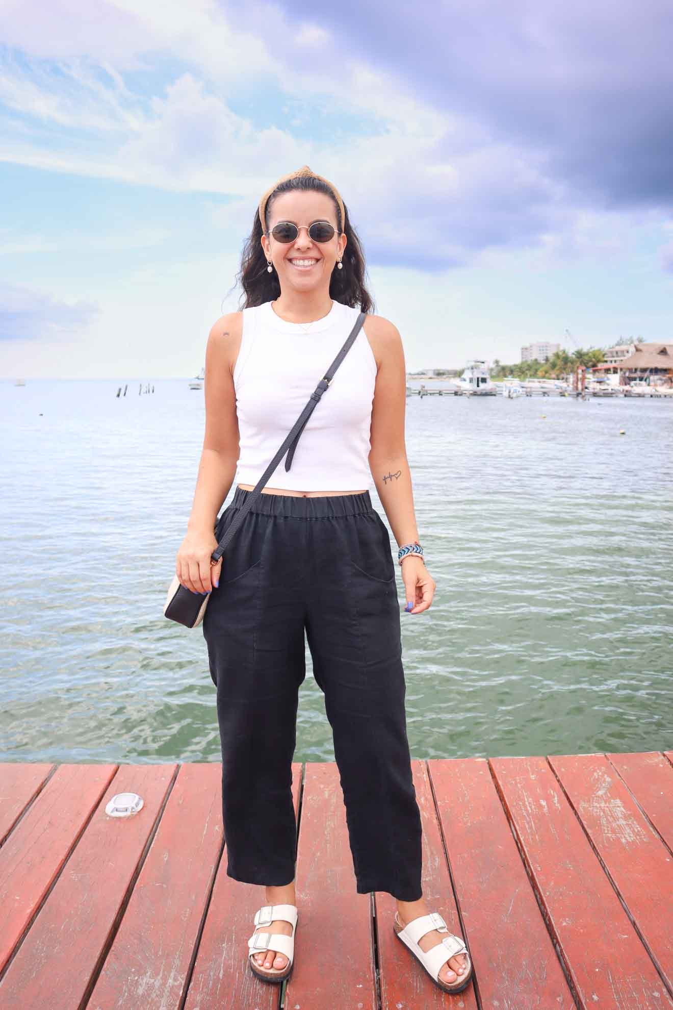 Don’t know what to wear on vacation? Create black and white outfits and accessorize. For summer travel is easy: linen pants + white tank top. Add the rest based on your personal style. You can do anything you want with a look like this! 

#LTKTravel