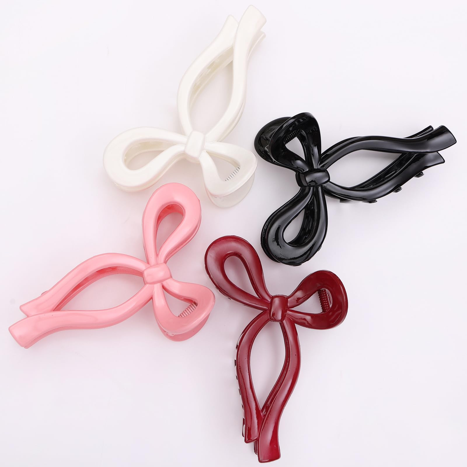 4 Pcs Bow Hair Clips Elegant Hair Claw Butterfly Hair Accessories for Girls Nonslip Butterfly Cli... | Amazon (US)