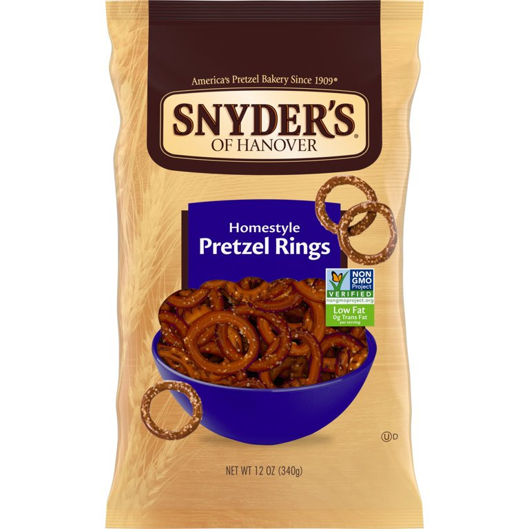 Snyder's of Hanover Pretzels, Homestyle Pretzel Rings, 12 oz | Walmart (US)