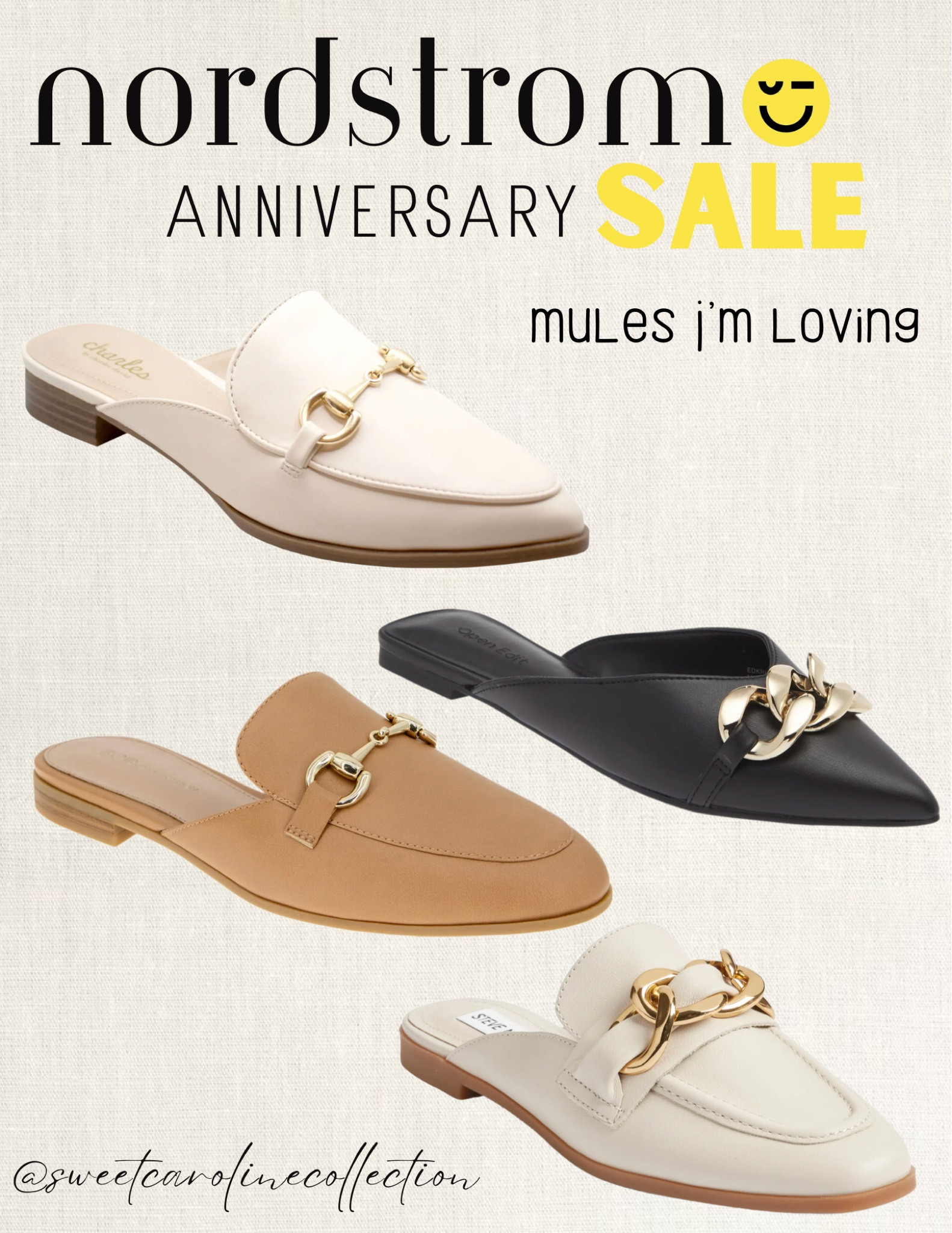 Nordstrom Anniversary Sale - mules I’m loving 

Nordstrom, sale, anniversary sale, accessories, shoes, flats, mules, loafers, Steve Madden, workwear, Marc fisher, Franco Sarto, Cole haan, Lisa Vicky, open edit, linea paolo, BCBG, hat, earrings, ring, necklace, jewelry, sunglasses, purse, bag, watch, Kate spade, Gucci, Tom ford, tissot, Burberry, Michele, lele sadoughi, rag & bone, makeup, osea, necessaire, body wash, eye makeup, mascara, nars, supergoop, sunscreen, hair oil, moroccanoil, Donna Karan New York, olaplex, shampoo, conditioner, too faced, Drybar, Elemis, cleansing balm, the ordinary, dr. Dennis, T3, hair dryer, Dyson airwrap, setting spray, Mac, st. Tropez, self tanner, face wash, maison margiela, lotion, Burberry, YSL beauty, Sunday Riley, Tom ford, Chloe, Tula, U beauty, Drybar, Armani, beauty, skincare, charlotte tilbury, lancome, my way, perfume, fragrance, replica, beach walk, lip gloss, lip kit, facial serum, Laura mercier, the ordinary, brow serum, deodorant, setting spray, Dior, brush set, robe, home, kitchen, suitcase, travel, candle, hydro flask, beis, voluspa, Ugg, diptyque, Viking, vacay, vacation, travel bag, Jo Malone London, fellow, ice bucket, matouk, moccamaster, down comforter, sheets, duvet, bedding, bedroom, blanket, cake stand, Crosley, purse, diffuser, fragrance, pot and pan set, tea pot, tea kettle, nest, electric tea kettle, candle set, luxe, barefoot dreams, slippers, candle, fuzzy socks, Ugg, pajama, pajama set, pjs, blanket, cozy, style, fashion, lounge set, home, bathroom, must have, best seller, top seller, bedroom, under 400, under 300, under 200, under 100, under 50, sweet Caroline collection

#LTKxNSale #LTKshoecrush #LTKsalealert