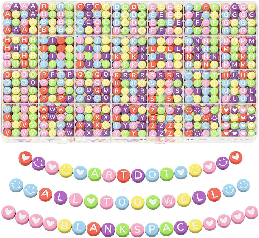 Amazon.com: ARTDOT 1400 Pieces Letter Beads for Friendship Bracelets Making Kit, 28 Styles Assort... | Amazon (US)