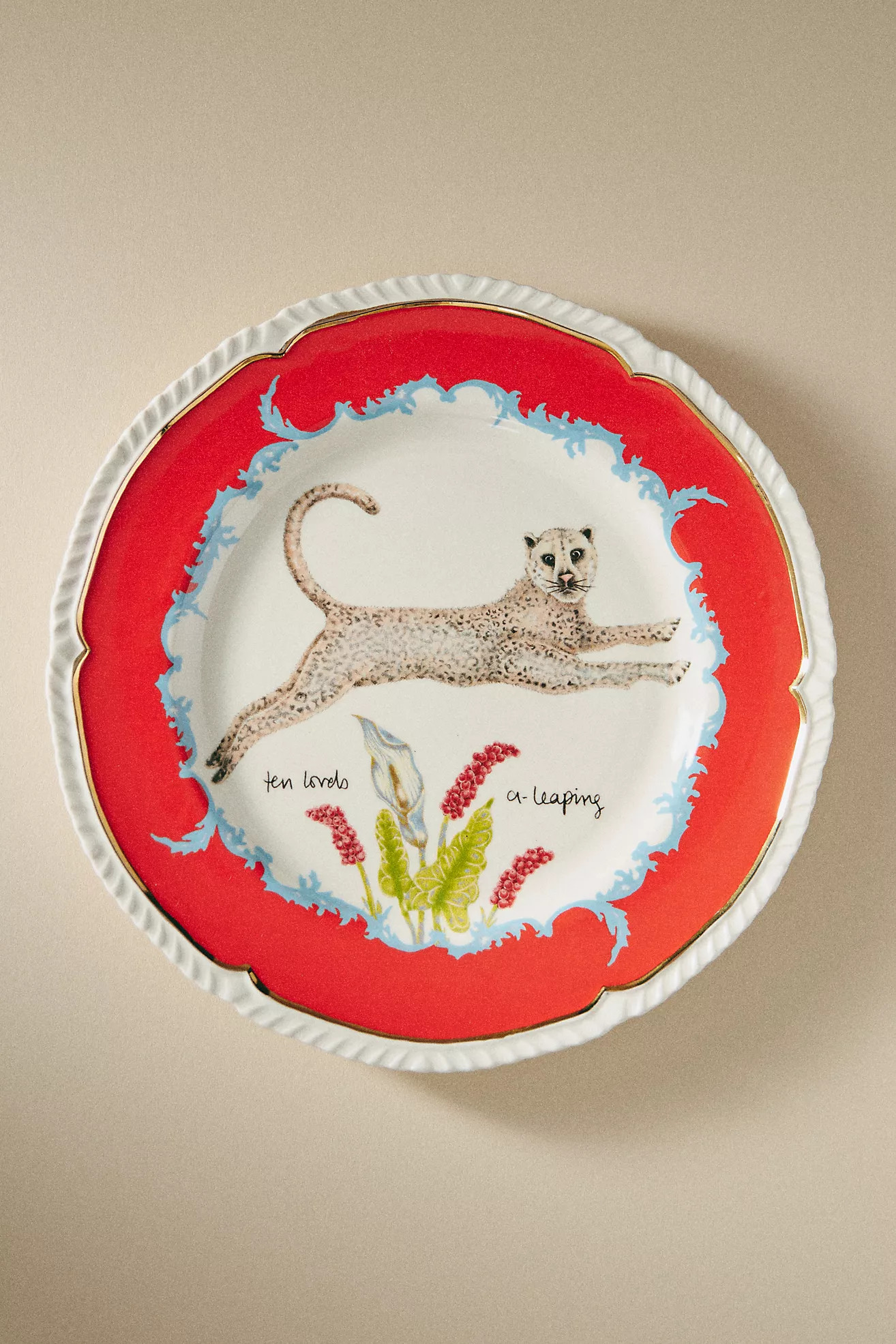 Lou Rota Twelve Days of Christmas Dessert Plate | Anthropologie (US)