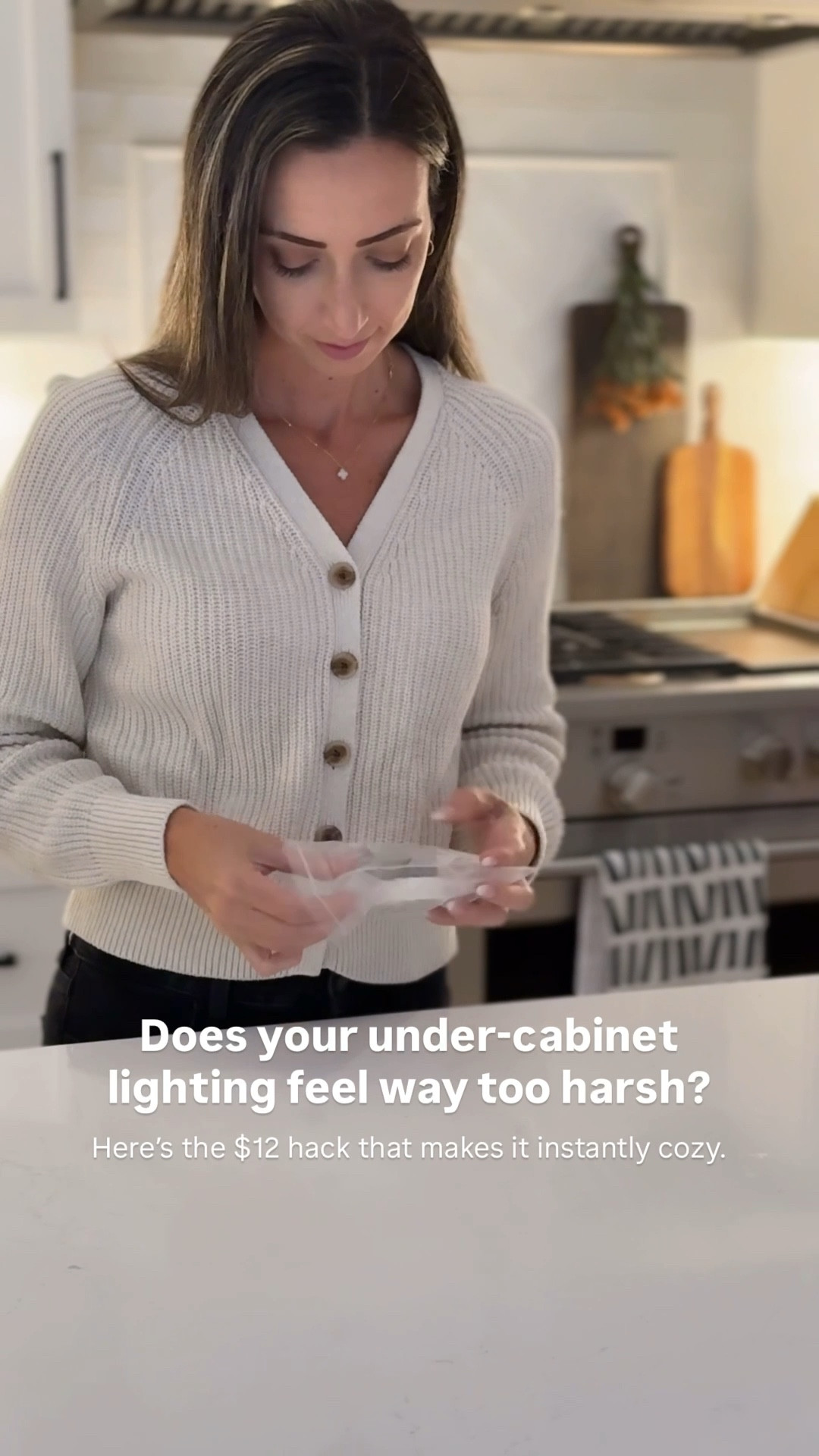 ✨ Yes, it really is that easy ✨

One of our biggest regrets with our home build was the under-cabinet lighting… it was way too harsh and never gave us the cozy vibe we wanted. 

But this simple hack completely changed that — without replacing a single light 🙌🏻 For just $12, we finally have the warm, inviting glow we were missing.

#LTKHome #LTKFindsUnder50