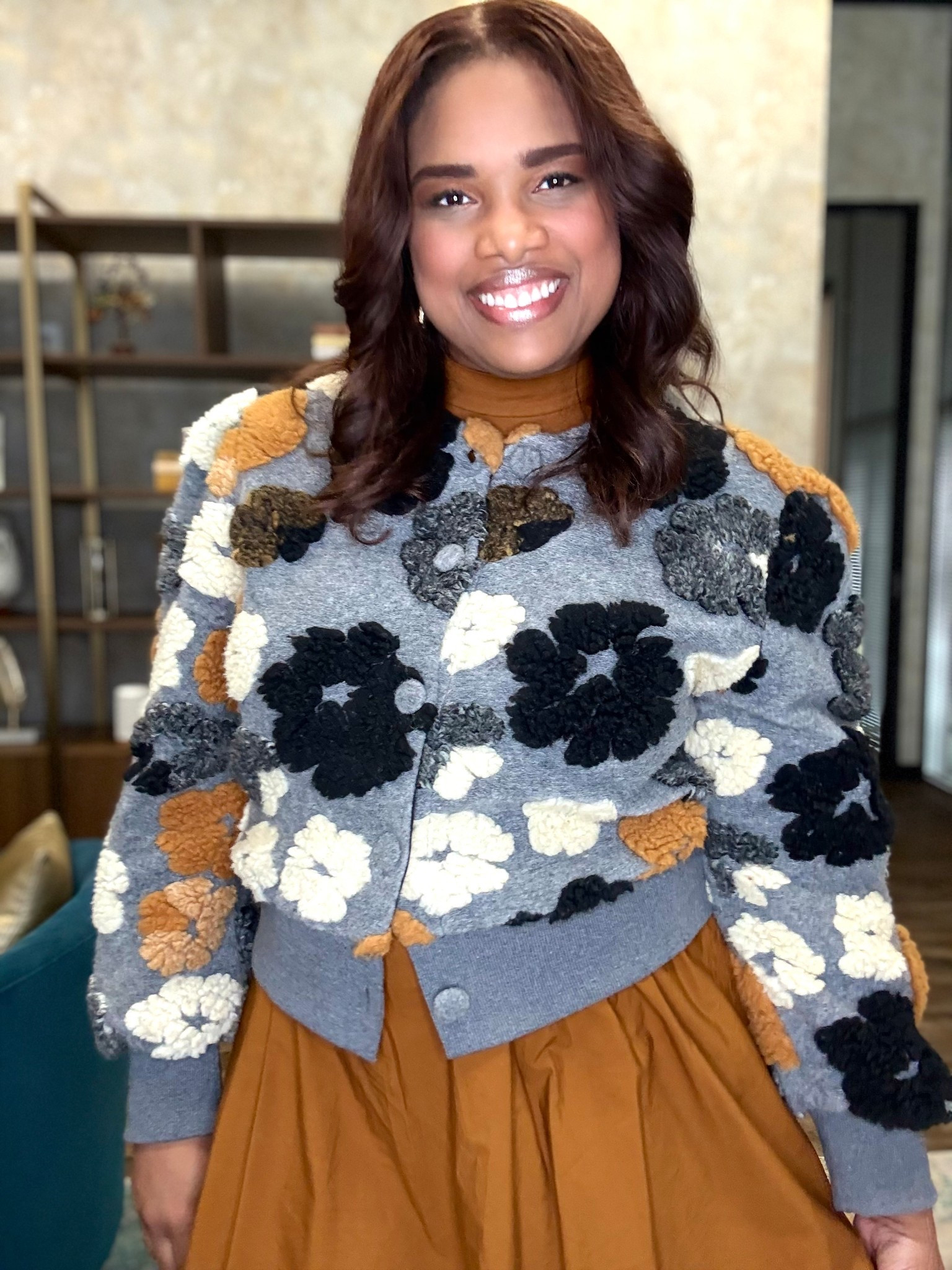 Yes! Brown is a spring color! Love this textured sweater over this mixed media dress 👗 

#LTKWorkwear #LTKFindsUnder50 #LTKStyleTip
